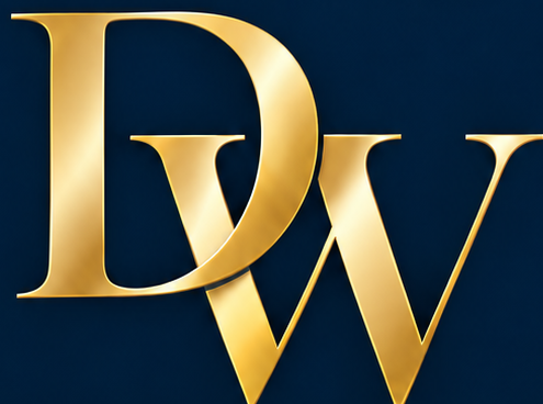 DW David Walter gold monogram